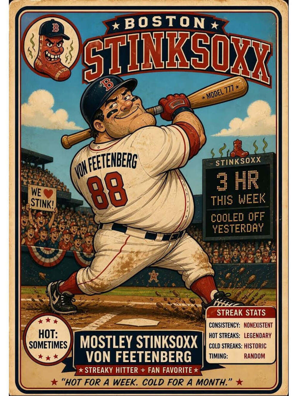 4629 Von Feetenberg 8x10 Print | Parody Sports Card Series